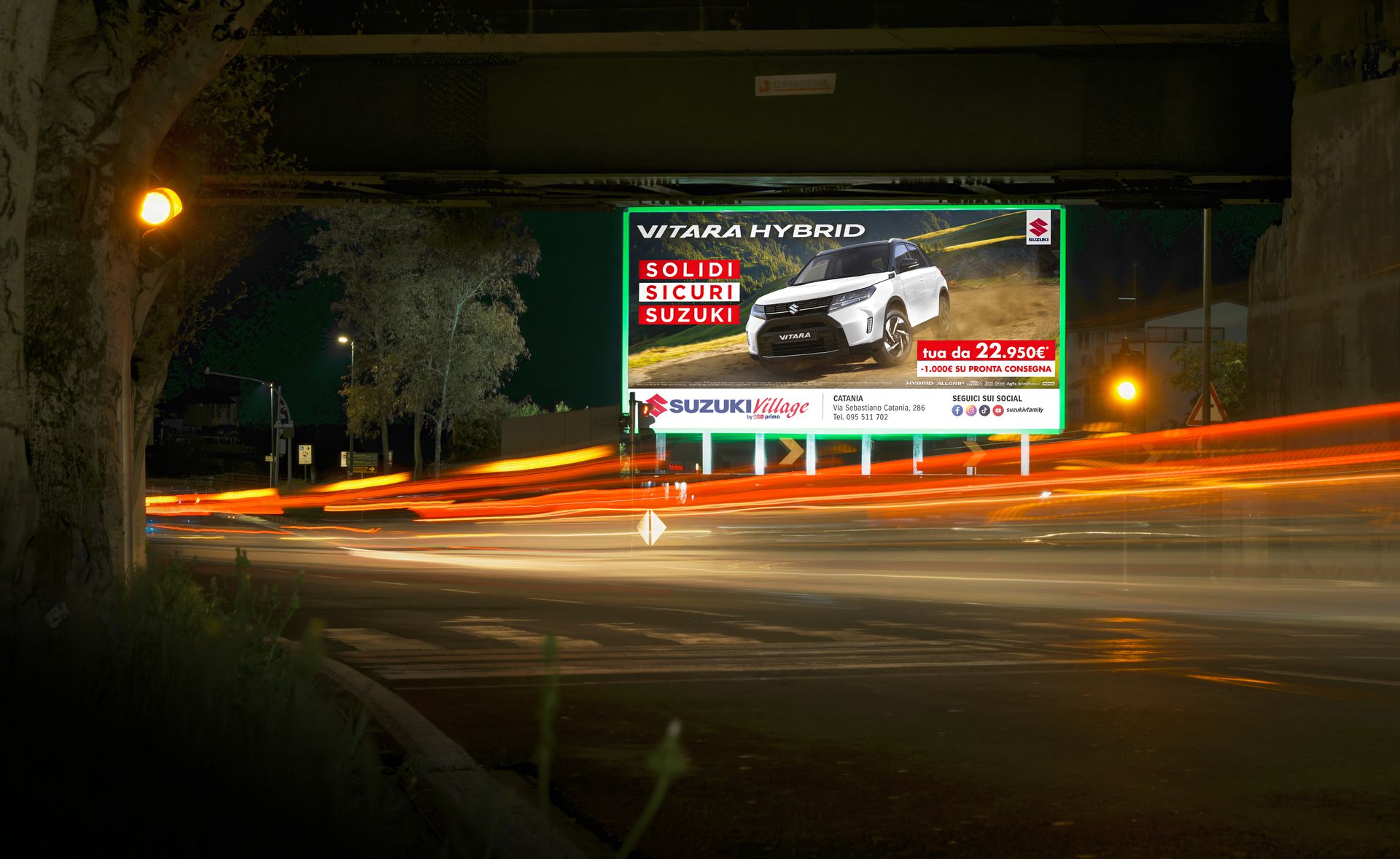 Impianto 12x6 illuminato di notte